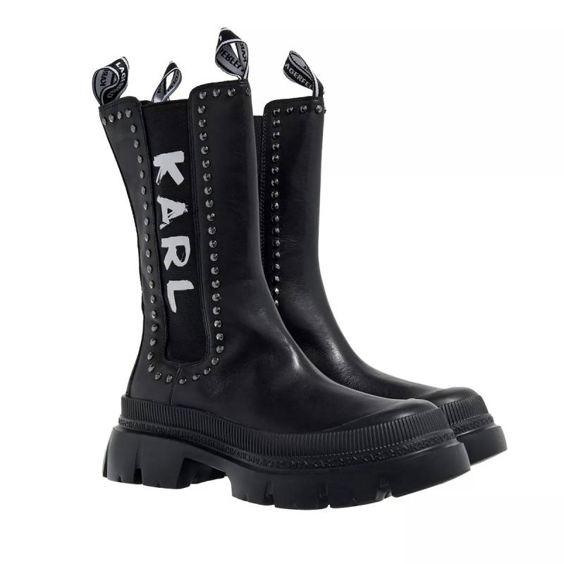 Karl Lagerfeld Boots & Stiefeletten - Trekka Max Kc Brush Logo Gore Midi - Gr. 36 (EU) - in Schwarz - für Damen von Karl Lagerfeld