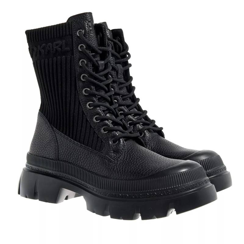 Karl Lagerfeld Stiefel & Boots - Trekka Max Kc Hi Lace Mix Boot - Gr. 38 (EU) - in Schwarz - für Damen von Karl Lagerfeld