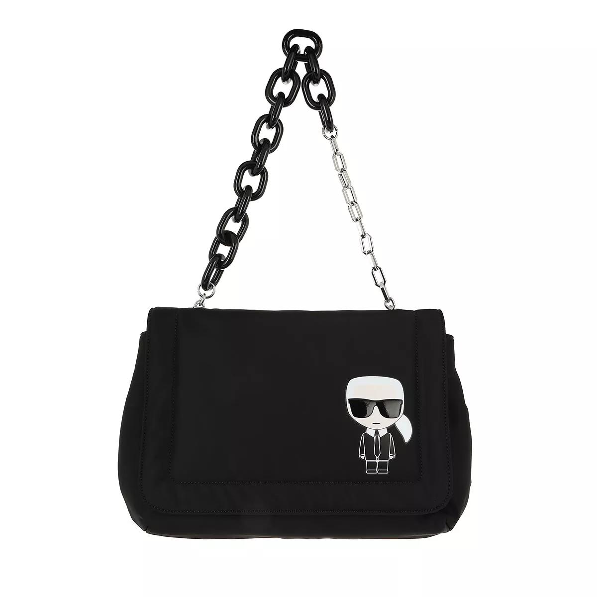 Karl Lagerfeld Handtasche - K/Ikonik Nylon Large Clutch - Gr. unisize - in Schwarz - für Damen von Karl Lagerfeld