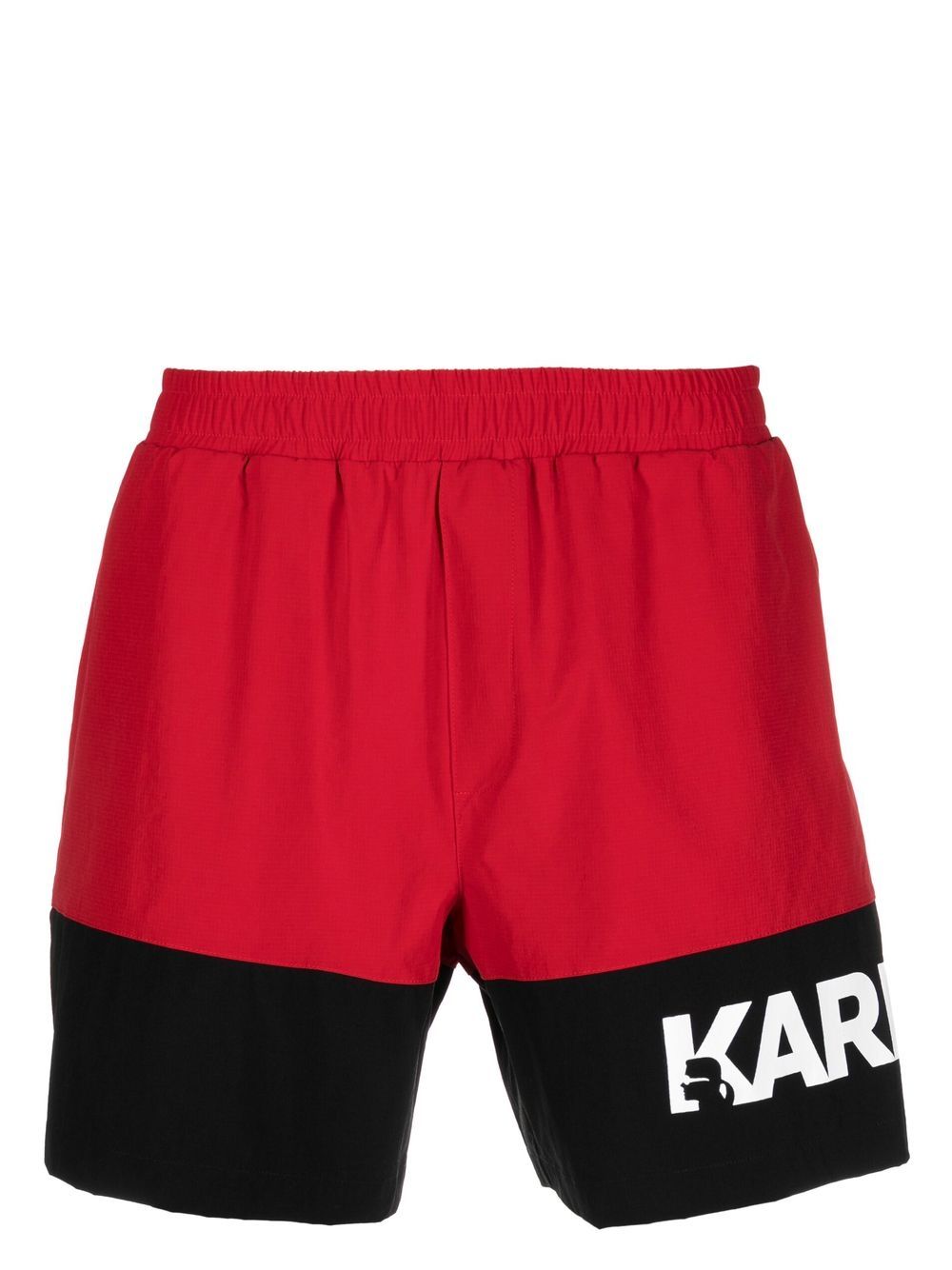 Karl Lagerfeld Colour-Block Med board shorts - Red von Karl Lagerfeld