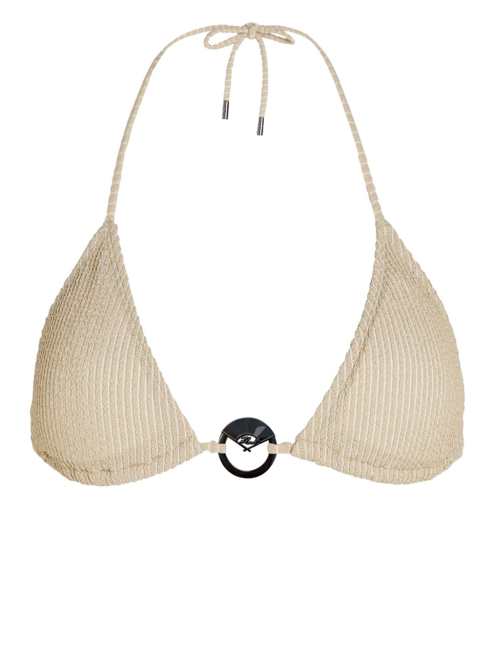 Karl Lagerfeld Fan Charm triangle bikini top - Neutrals von Karl Lagerfeld