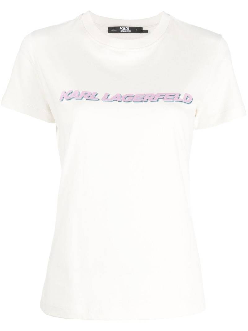 Karl Lagerfeld Future Logo-print T-shirt - Neutrals von Karl Lagerfeld