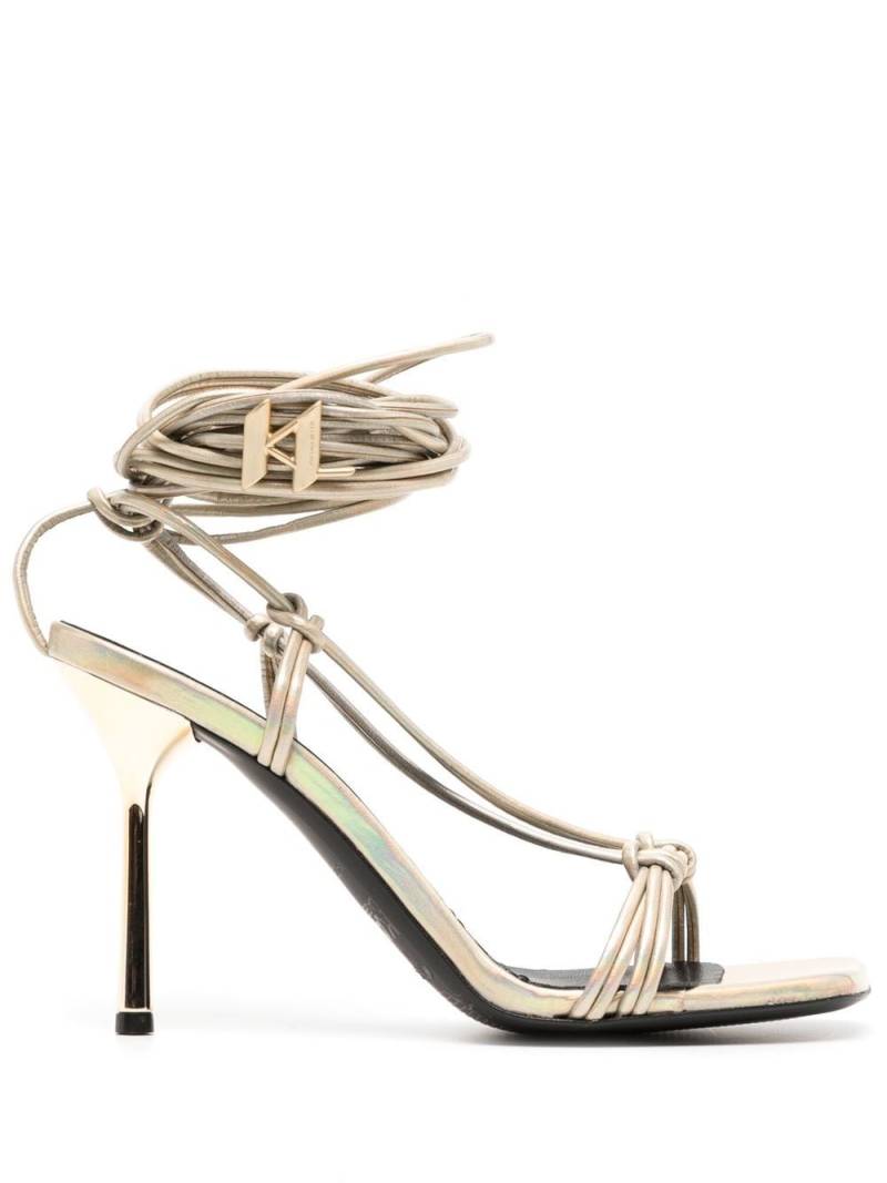 Karl Lagerfeld Gala shimmer lace-up sandals - Gold von Karl Lagerfeld