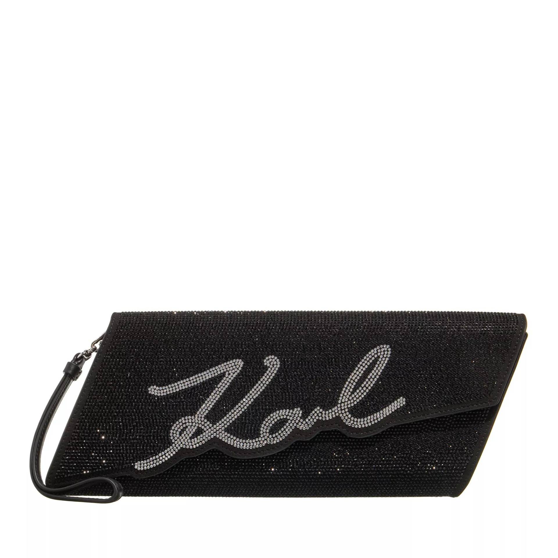 Karl Lagerfeld Handtasche - K/ Evenig Signature Clutch - Gr. unisize - in Schwarz - für Damen Karl Lagerfeld Handtasche - K/ Evenig Signature Clutch - Gr. unisize - in Schwarz - für Damen von Karl Lagerfeld