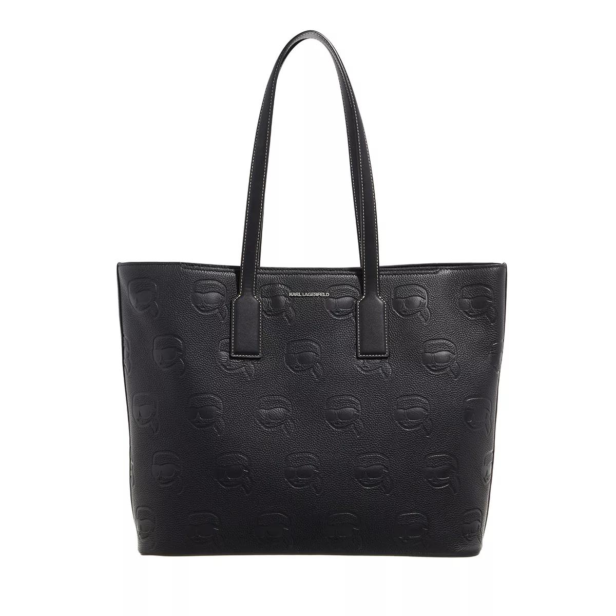 Karl Lagerfeld Henkeltasche - K/Ikonik 2.0 Leath Tote - Gr. unisize - in Schwarz - für Damen von Karl Lagerfeld