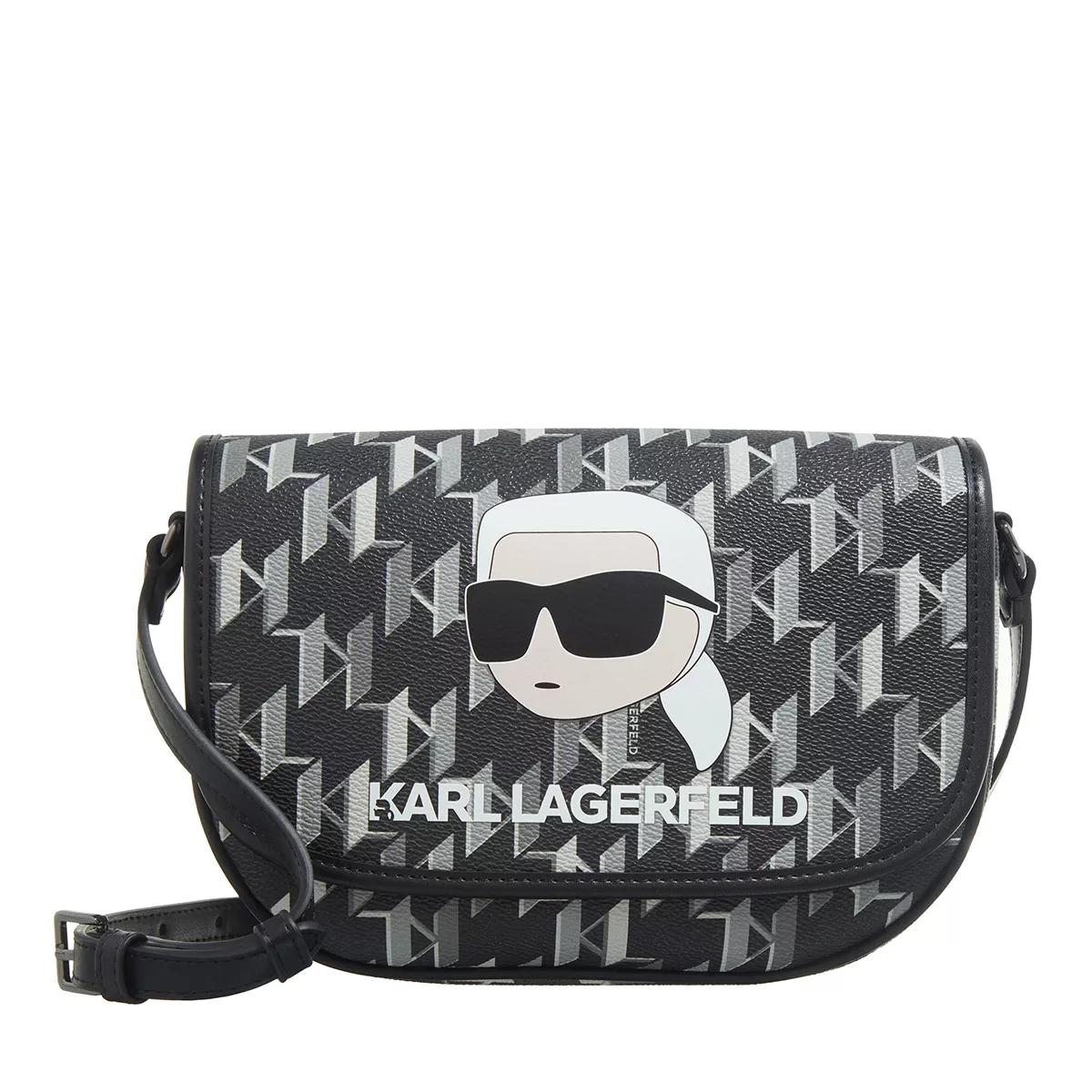 Karl Lagerfeld Henkeltasche - K/Ikonik 2.0 Mono Cc Flap Cb - Gr. unisize - in Schwarz - für Damen von Karl Lagerfeld