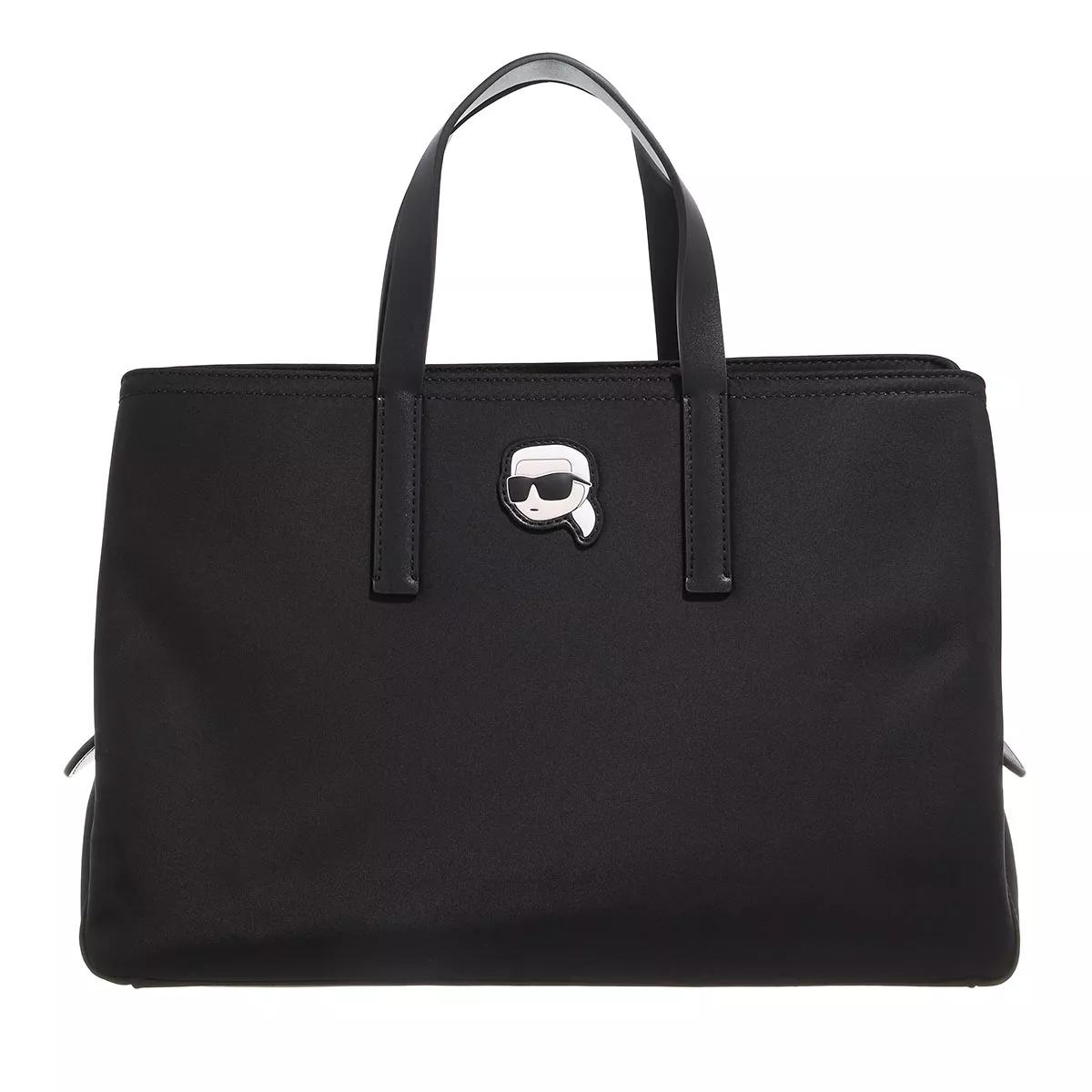 Karl Lagerfeld Henkeltasche - K/Ikonik 2.0 Nylon Satchel - Gr. unisize - in Schwarz - für Damen von Karl Lagerfeld