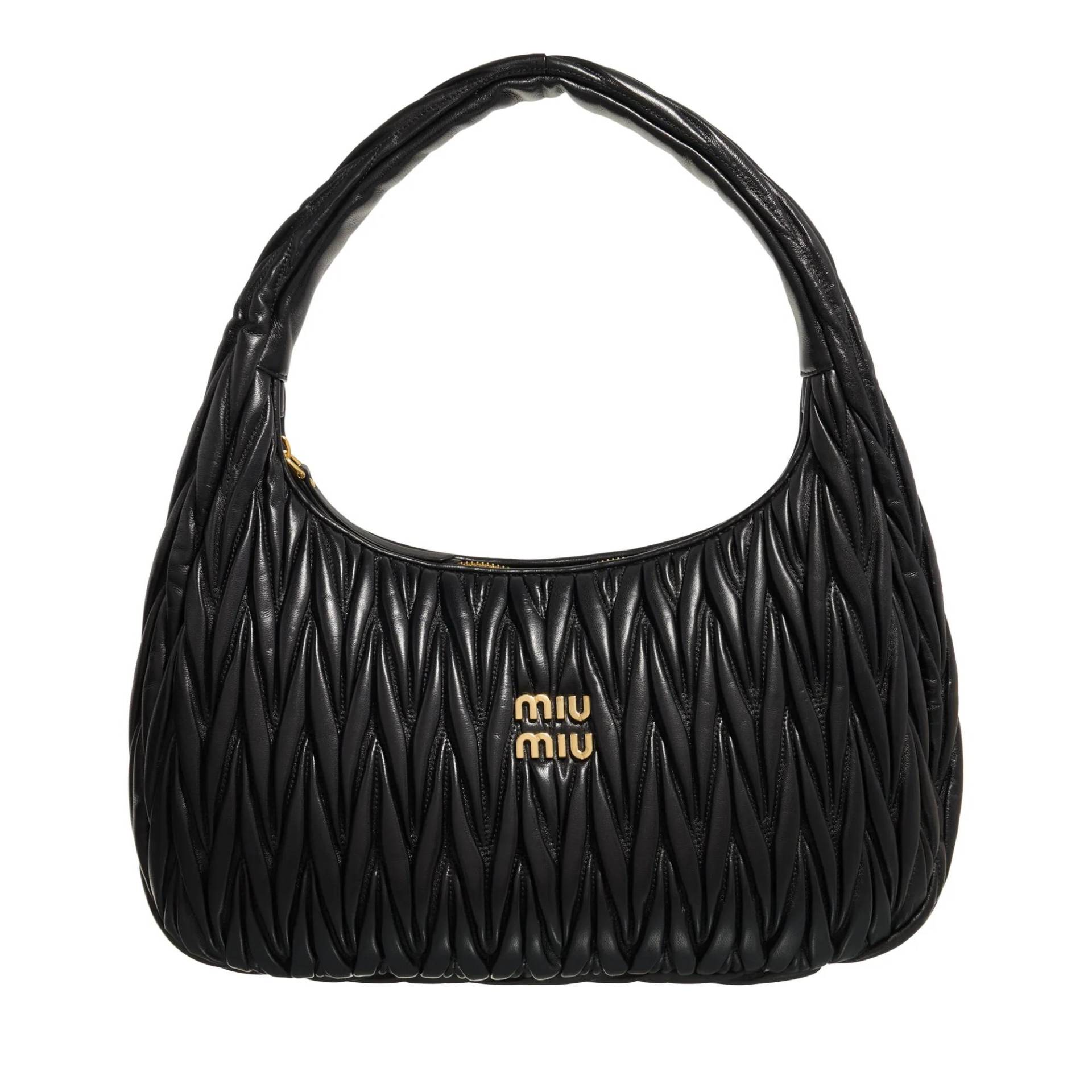 Miu Miu Schultertasche - Wander Large Hobo Bag - Gr. unisize - in Schwarz - für Damen von Miu Miu