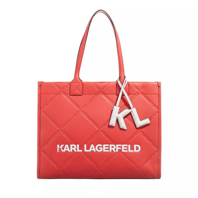 Karl Lagerfeld Henkeltasche - Skuare Embossed Lg Tote - Gr. unisize - in Rot - für Damen von Karl Lagerfeld