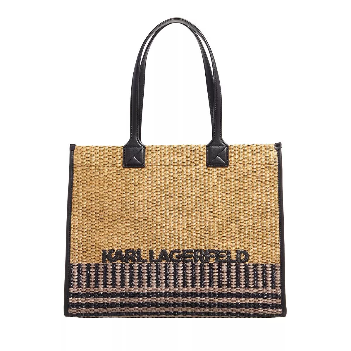 Karl Lagerfeld Henkeltasche - K/Skuare Raffia Lg Tote - Gr. unisize - in Braun - für Damen von Karl Lagerfeld