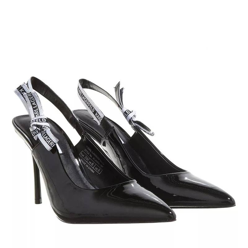 Karl Lagerfeld Hohe Schuhe - Sarabande Ribbon Sling - Gr. 38 (EU) - in Schwarz - für Damen von Karl Lagerfeld