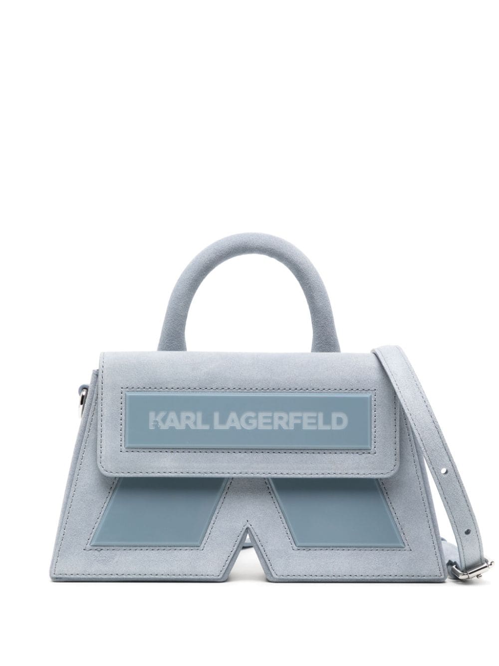 Karl Lagerfeld Icon K suede crossbody bag - Blue von Karl Lagerfeld