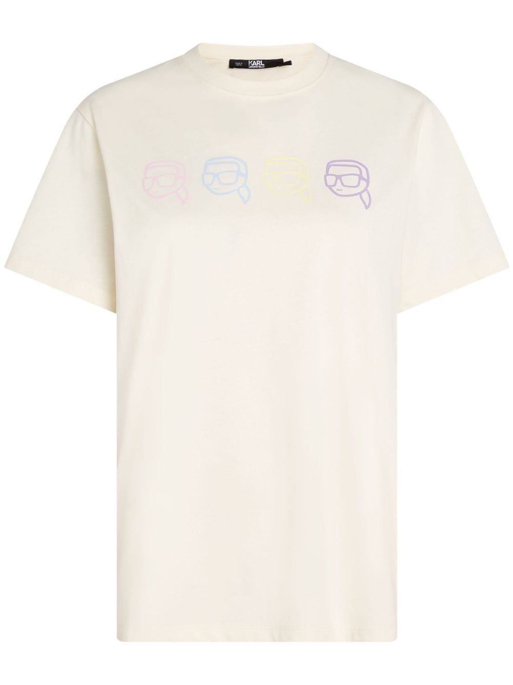 Karl Lagerfeld Ikonik Outline organic-cotton T-shirt - White von Karl Lagerfeld