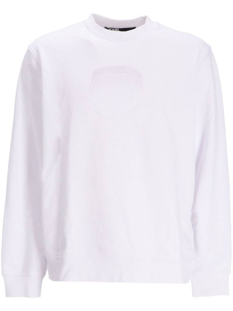 Karl Lagerfeld Ikonic-print jersey sweatshirt - White von Karl Lagerfeld