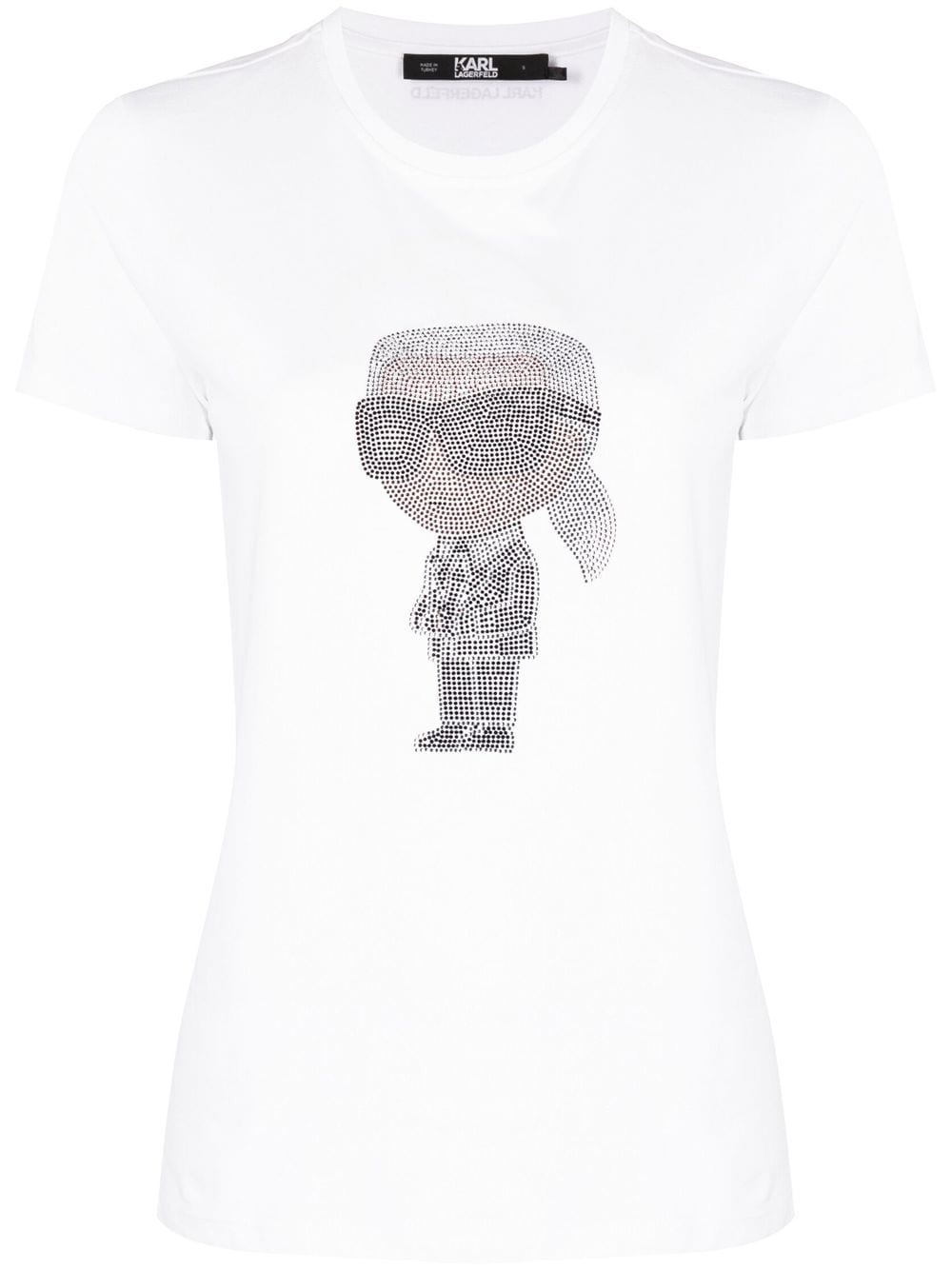 Karl Lagerfeld Ikonik rhinestone-embellished T-shirt - White von Karl Lagerfeld