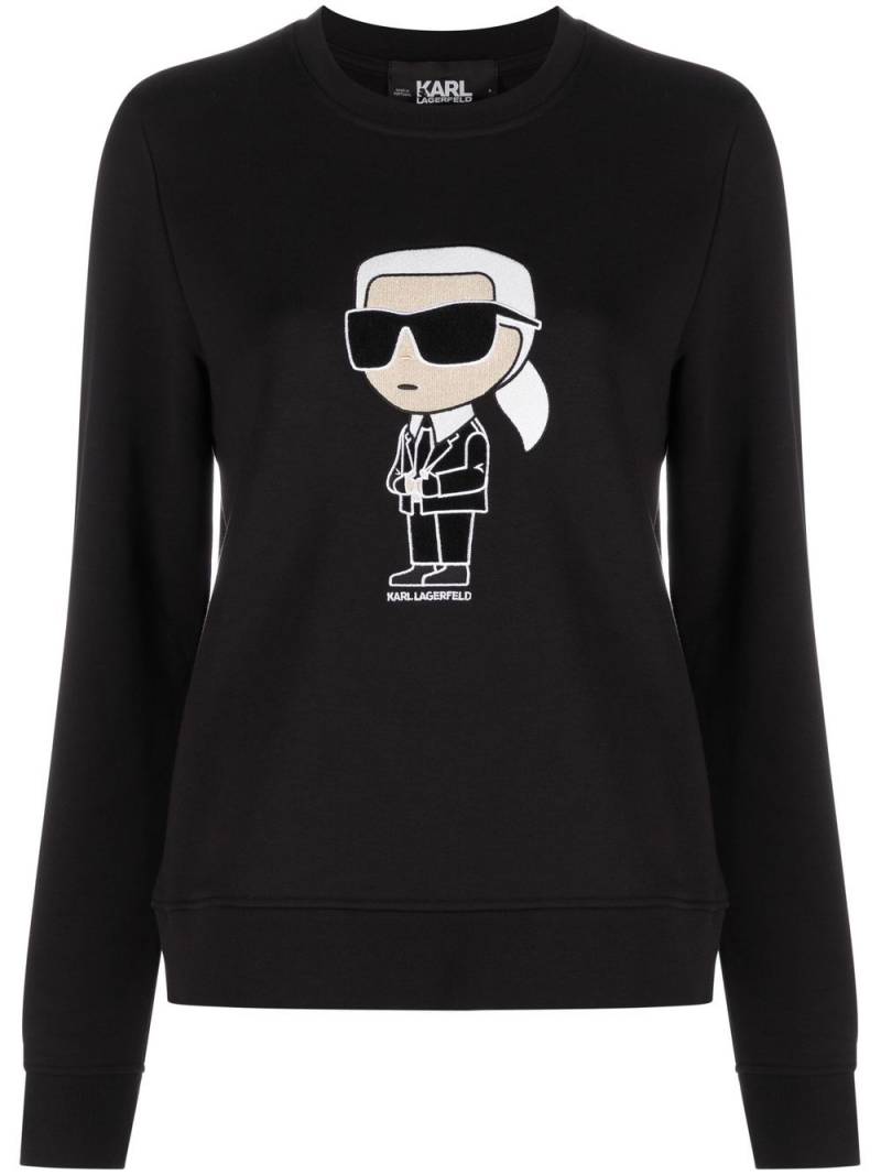 Karl Lagerfeld Ikonik organic-cotton sweatshirt - Black von Karl Lagerfeld