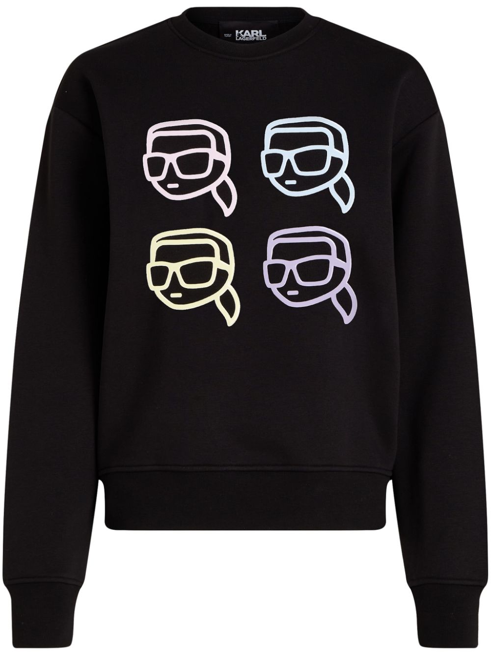 Karl Lagerfeld Ikonik Outline organic-cotton sweatshirt - Black von Karl Lagerfeld