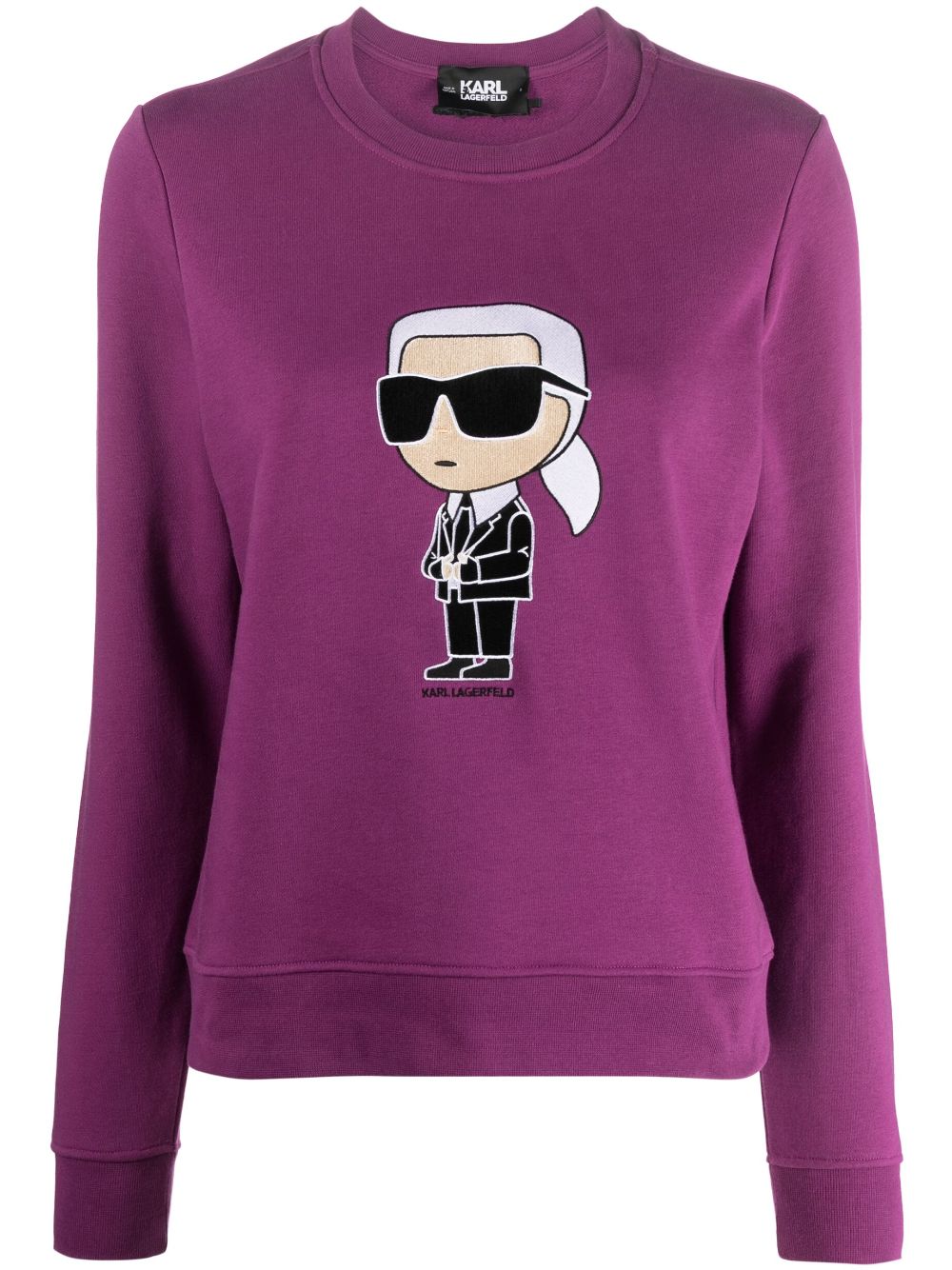 Karl Lagerfeld Ikonik 2.0 cotton sweatshirt - Purple von Karl Lagerfeld