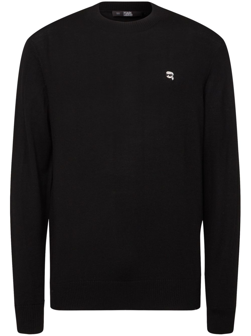 Karl Lagerfeld Ikonik 2.0 crew neck jumper - Black von Karl Lagerfeld