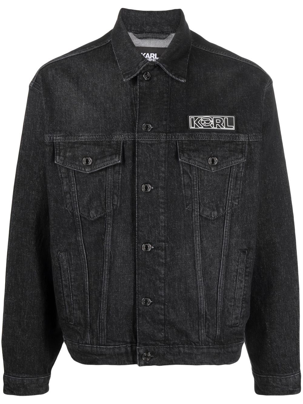 Karl Lagerfeld Ikonik 2.0 denim jacket - Black von Karl Lagerfeld