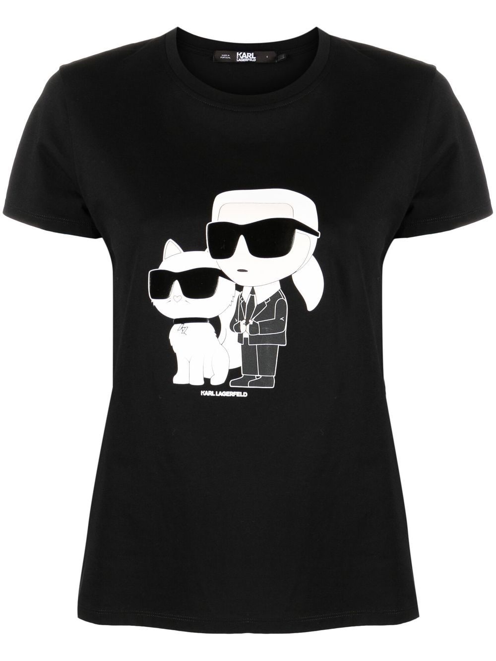 Karl Lagerfeld Ikonik Karl & Choupette T-shirt - Black von Karl Lagerfeld