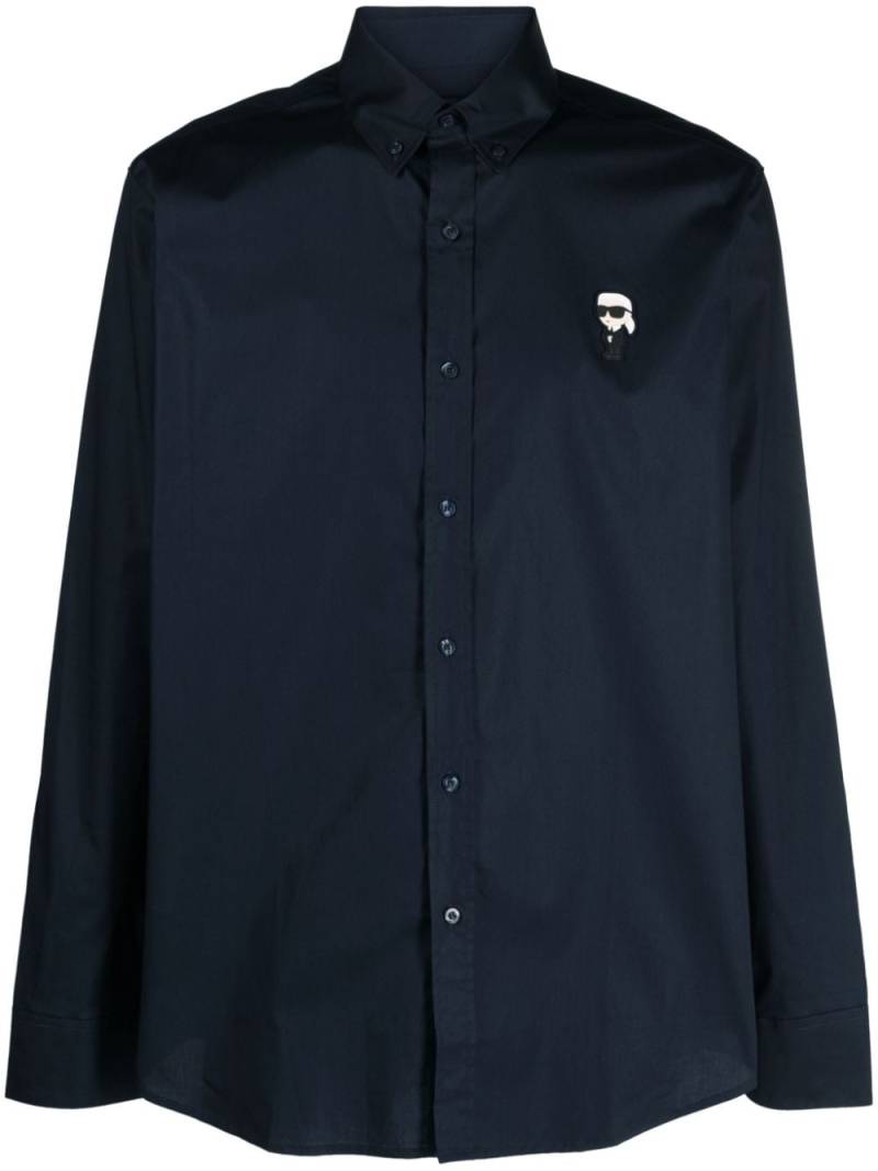 Karl Lagerfeld Ikonik Karl button-down shirt - Blue von Karl Lagerfeld