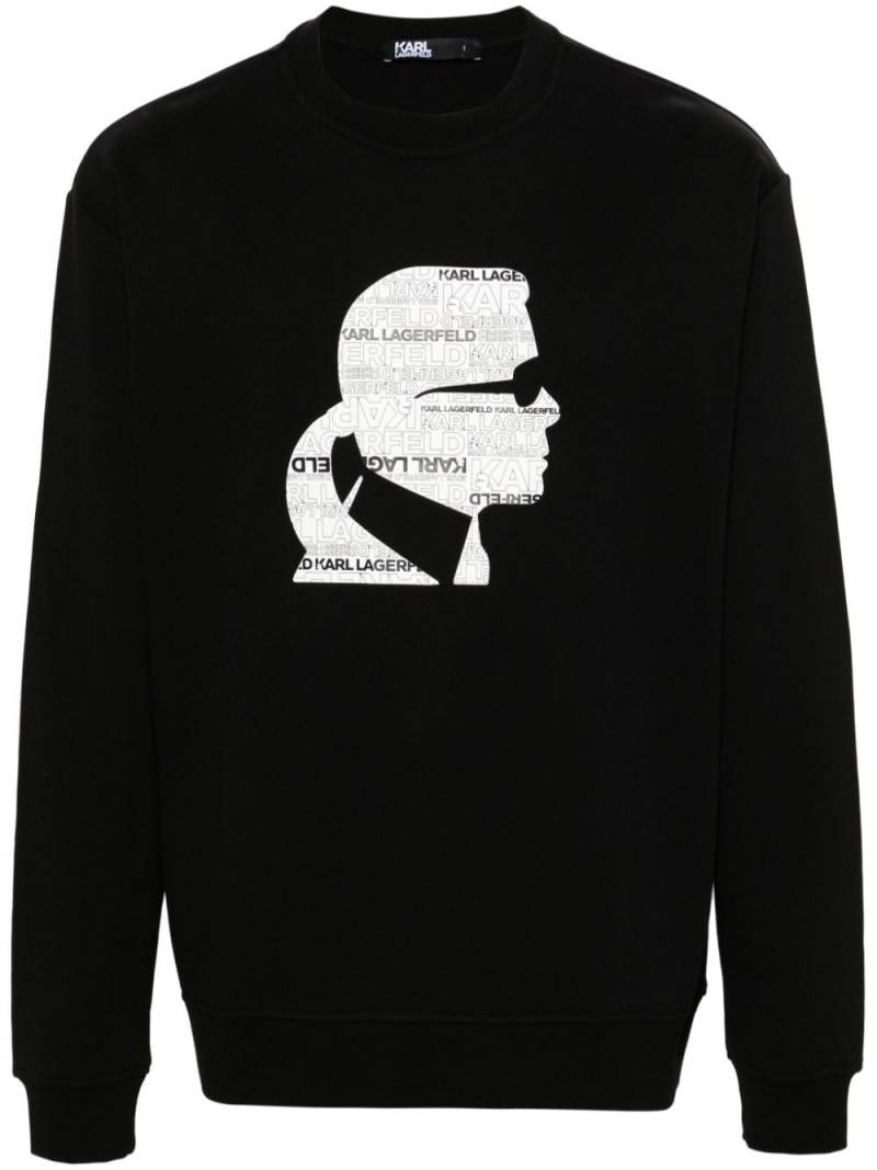Karl Lagerfeld Ikonik Karl cotton sweatshirt - Black von Karl Lagerfeld