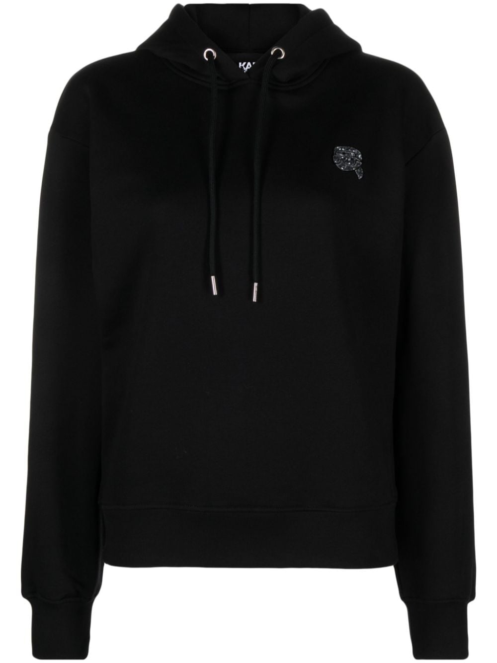 Karl Lagerfeld Ikonik Karl-logo organic cotton hoodie - Black von Karl Lagerfeld