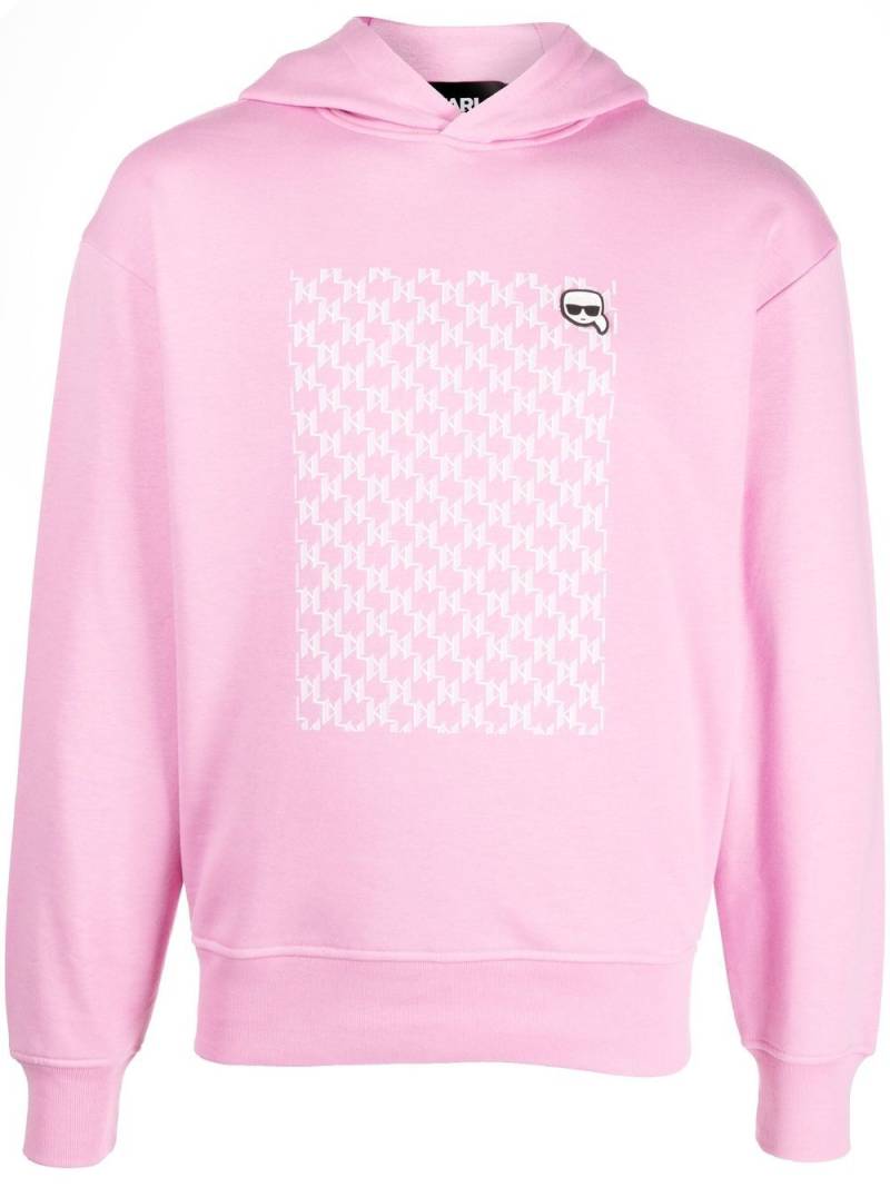 Karl Lagerfeld Ikonik Karl organic cotton hoodie - Pink von Karl Lagerfeld