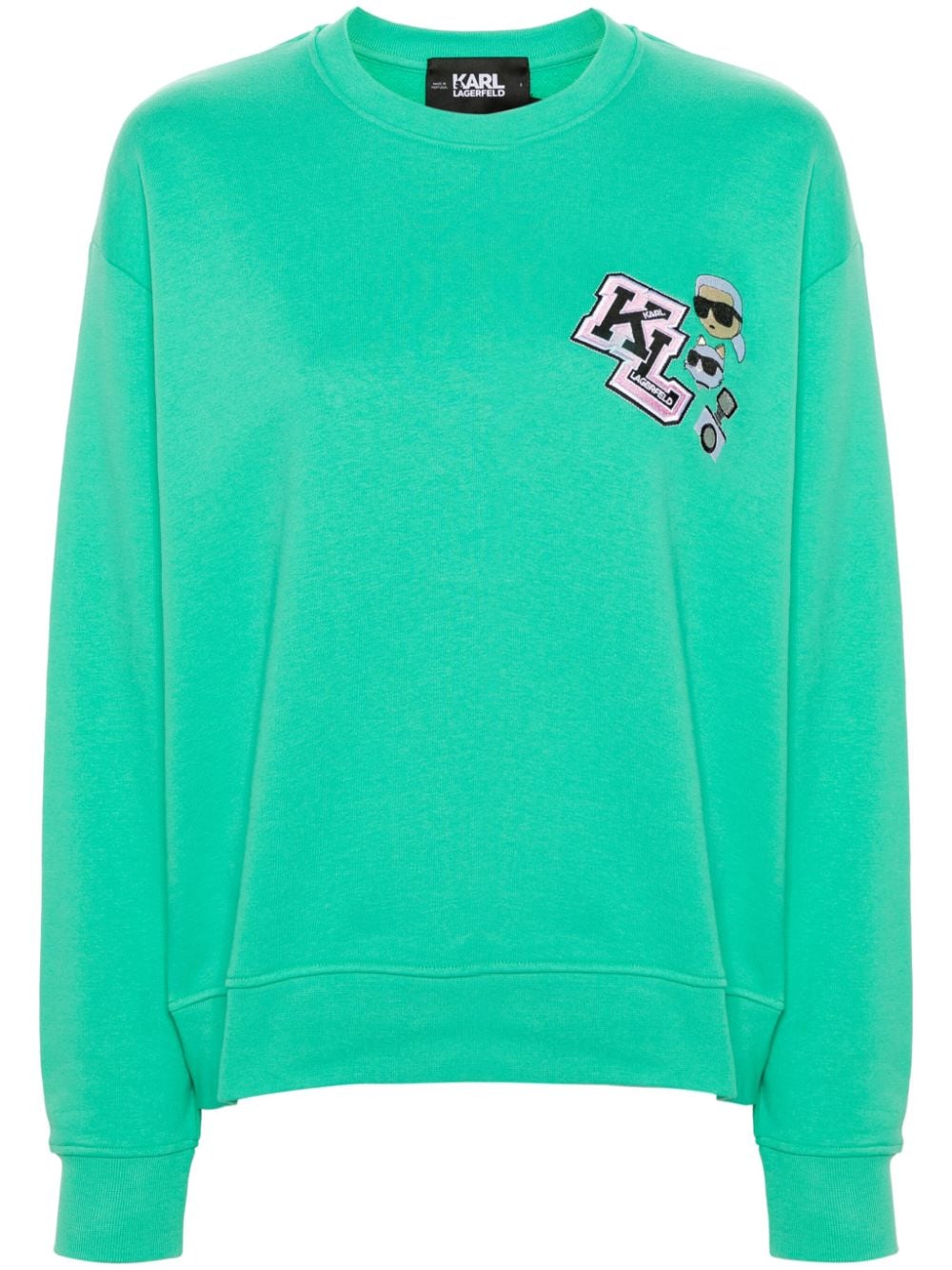 Karl Lagerfeld Ikonik Karl-patch sweatshirt - Green von Karl Lagerfeld