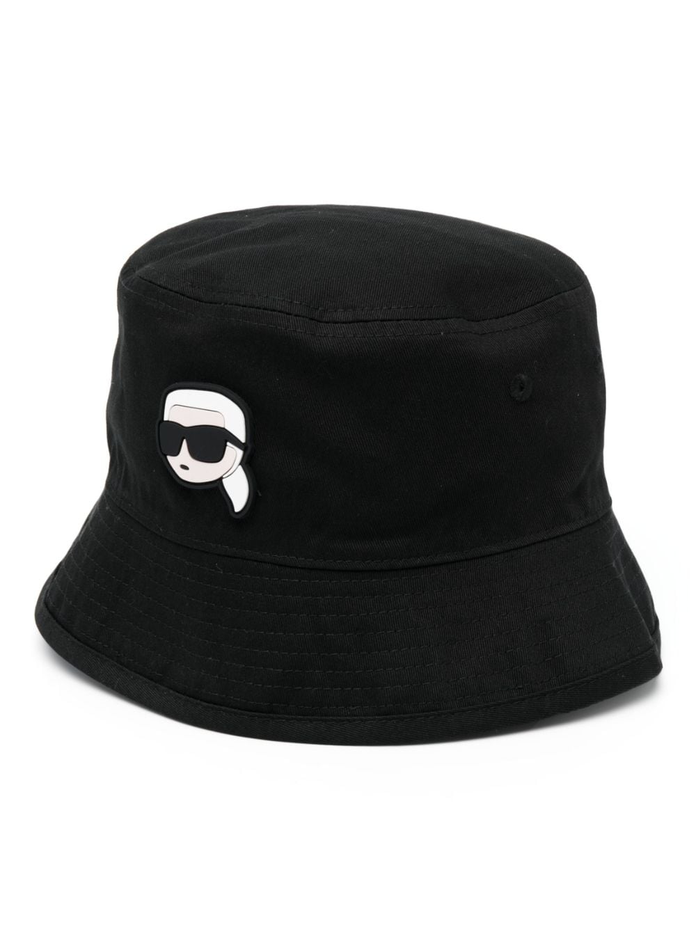 Karl Lagerfeld Ikonik Karl-print reversible bucket hat - Black von Karl Lagerfeld