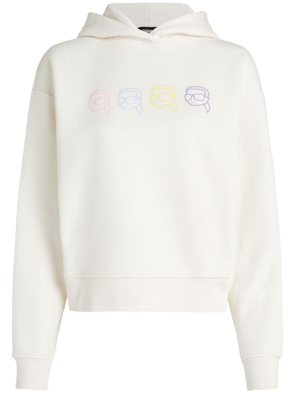 Karl Lagerfeld Ikonik Outline hoodie - White von Karl Lagerfeld