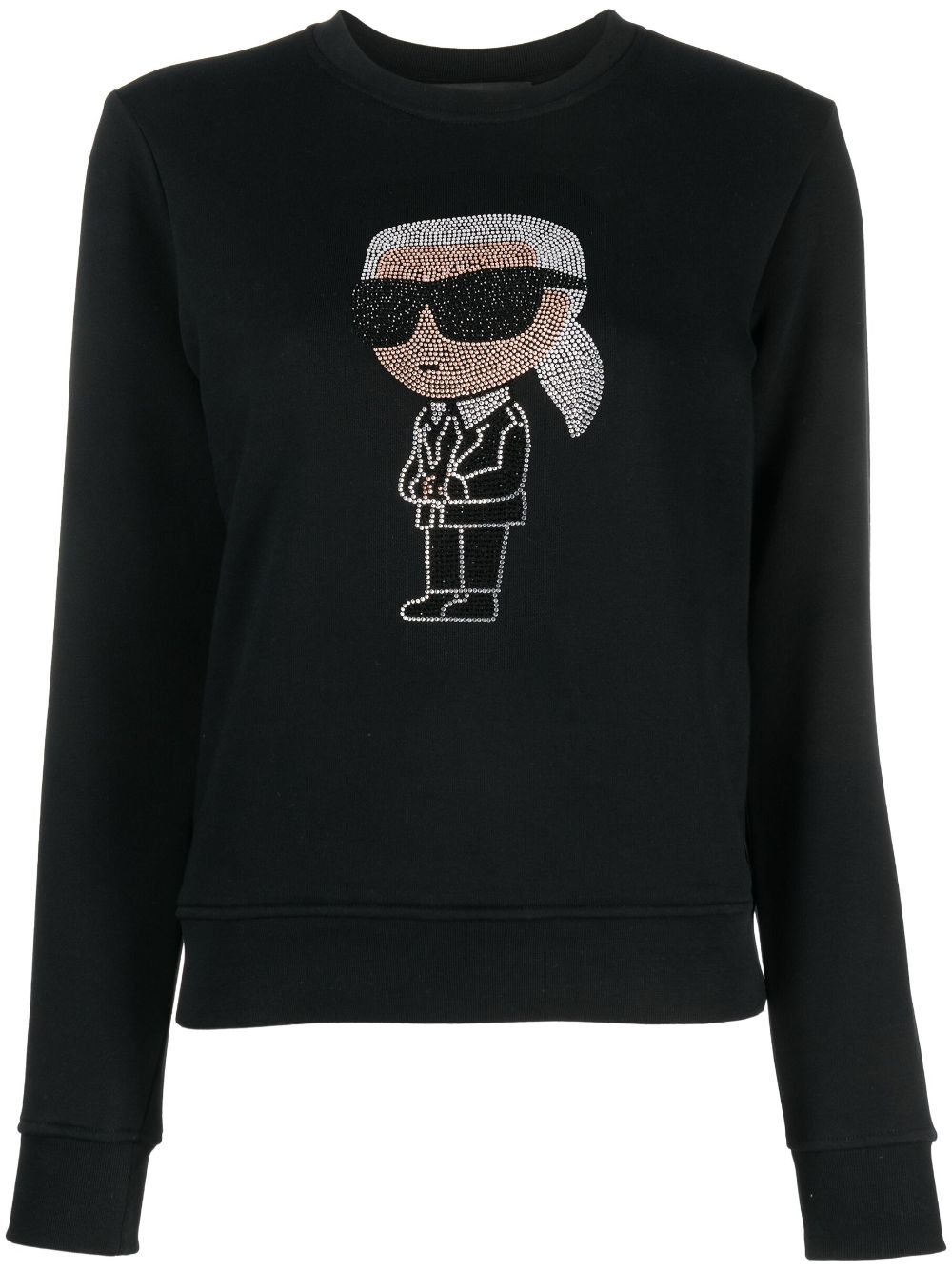 Karl Lagerfeld Ikonik rhinestone-embellished sweatshirt - Black von Karl Lagerfeld