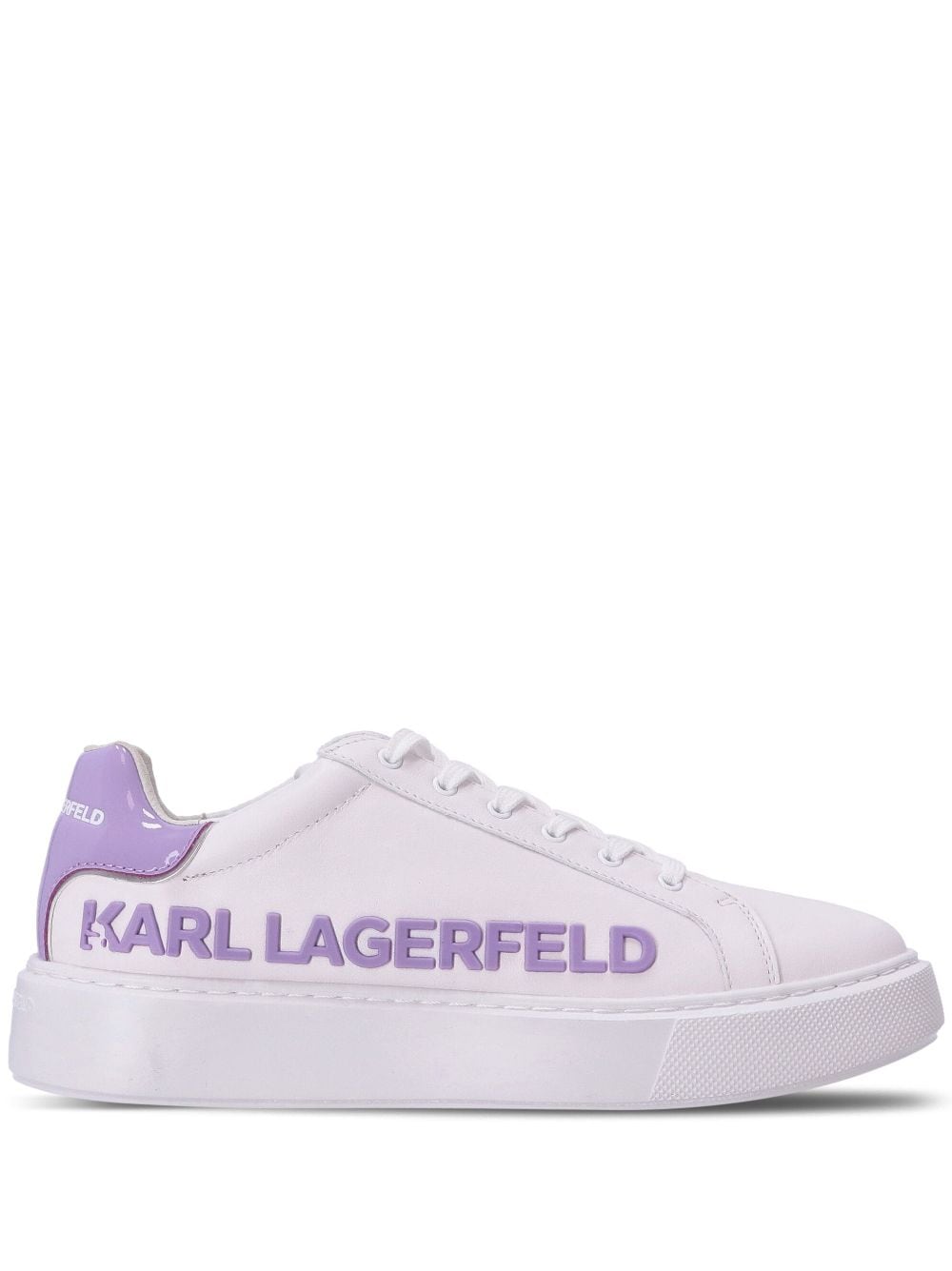 Karl Lagerfeld Injekt raised-logo leather sneakers - Purple von Karl Lagerfeld