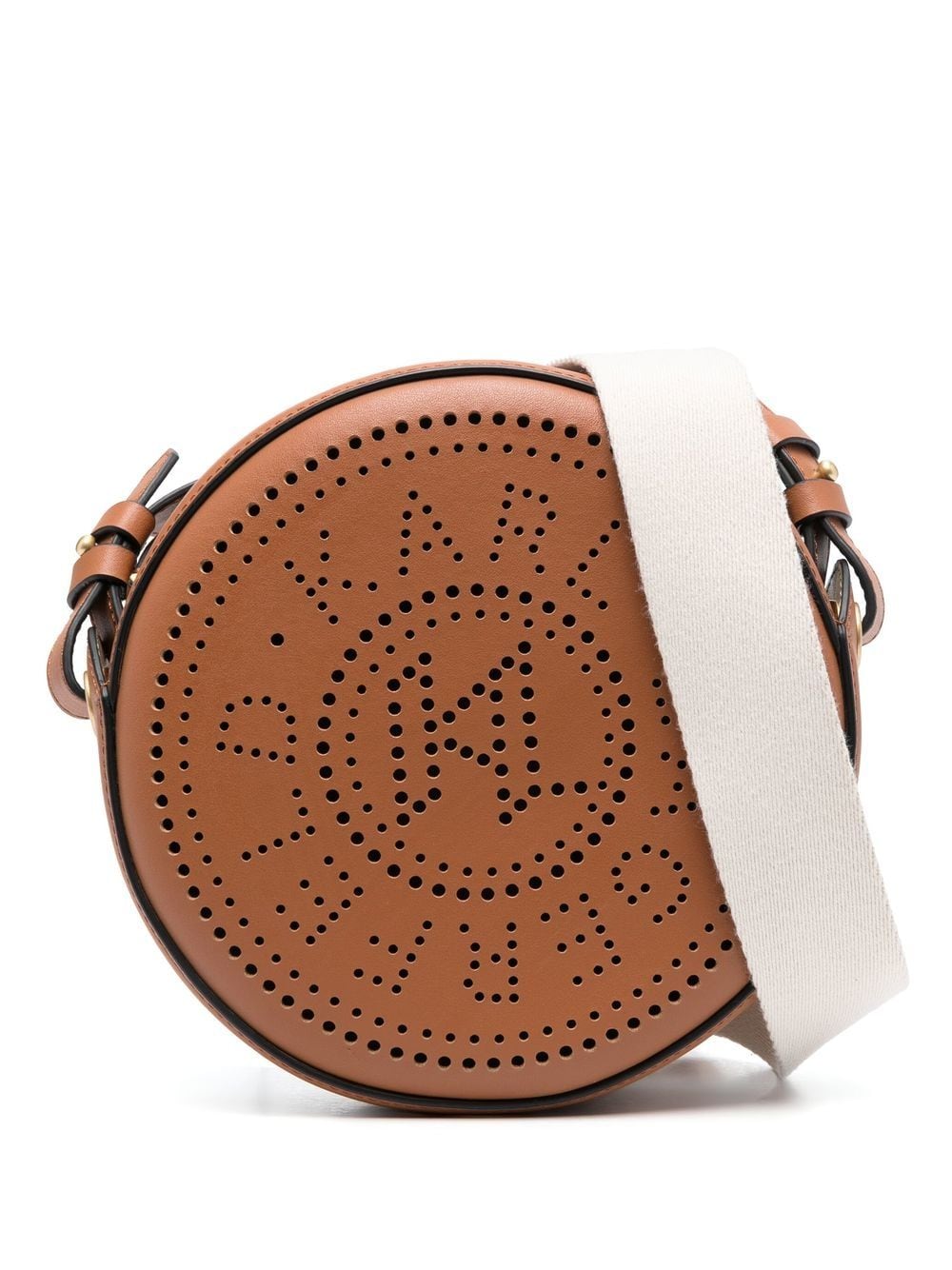 Karl Lagerfeld K/Circle perforated-logo crossbody bag - Brown von Karl Lagerfeld