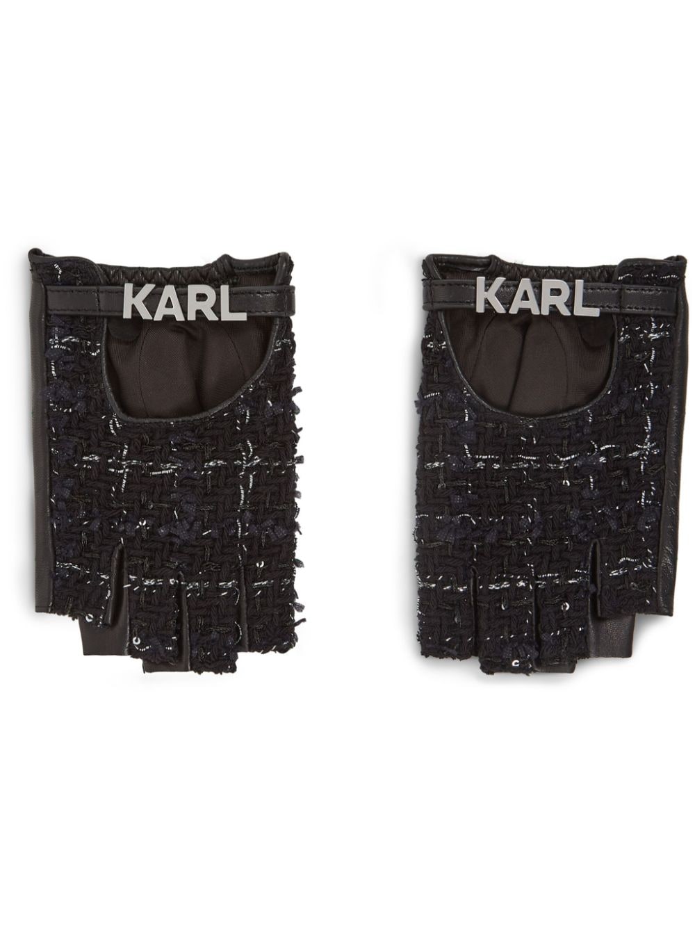 Karl Lagerfeld K/Essential fingerless gloves - Black von Karl Lagerfeld