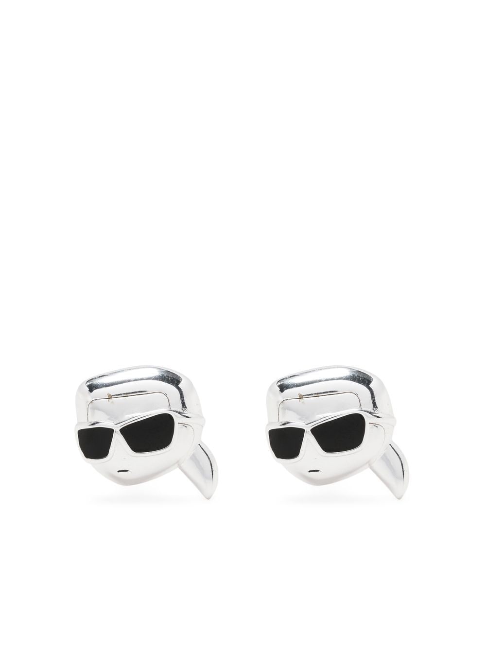 Karl Lagerfeld K/Ikonik 2.0 Karl stud earrings - Silver von Karl Lagerfeld