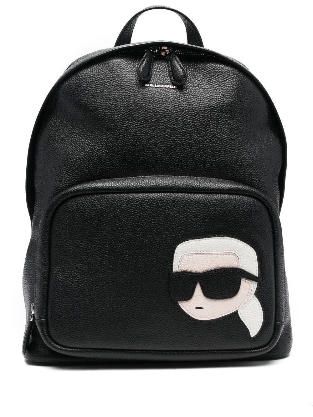 Karl Lagerfeld K/Ikonik 2.0 leather backpack - Black von Karl Lagerfeld