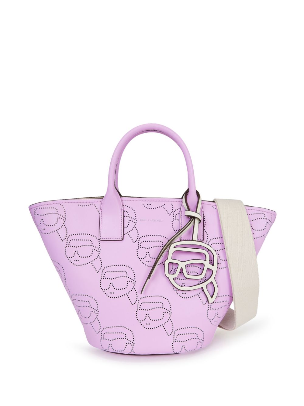 Karl Lagerfeld Ikonik perforated tote bag - Pink von Karl Lagerfeld