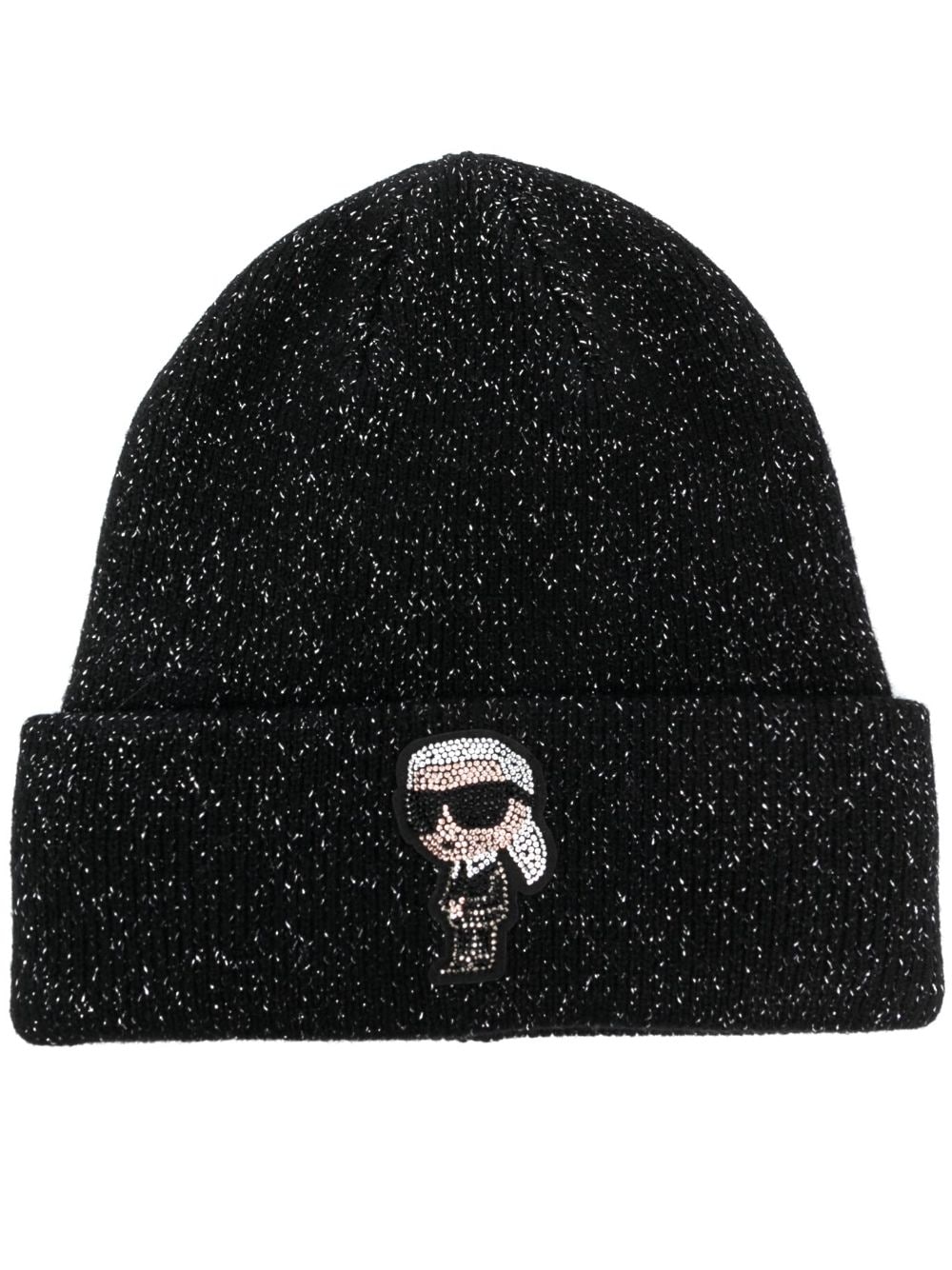 Karl Lagerfeld K/Ikonik 2.0 wool beanie - Black von Karl Lagerfeld