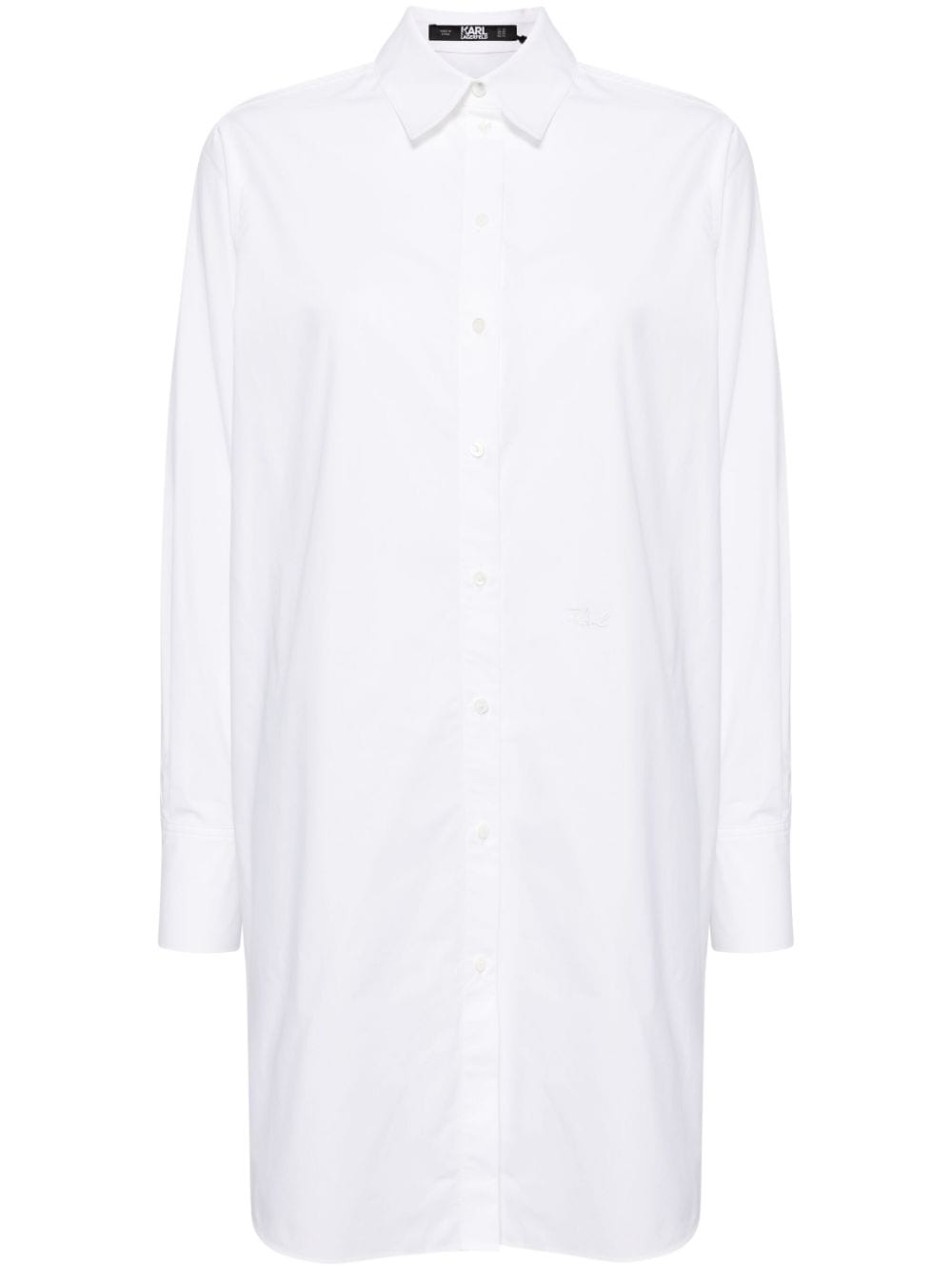 Karl Lagerfeld K/Ikonik embellished long shirt - White von Karl Lagerfeld