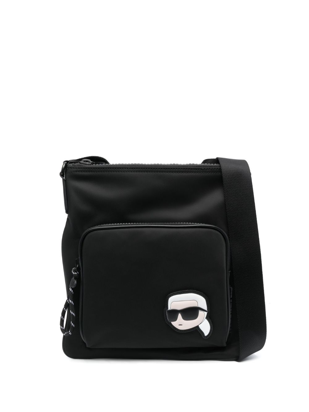 Karl Lagerfeld Ikonik logo-appliqué crossbody bag - Black von Karl Lagerfeld