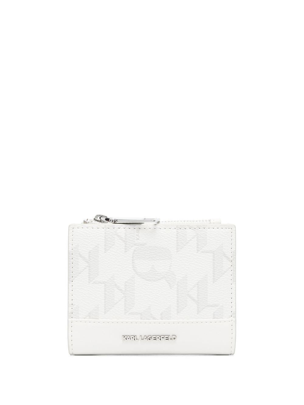 Karl Lagerfeld K/Ikonik monogram cardholder - White von Karl Lagerfeld