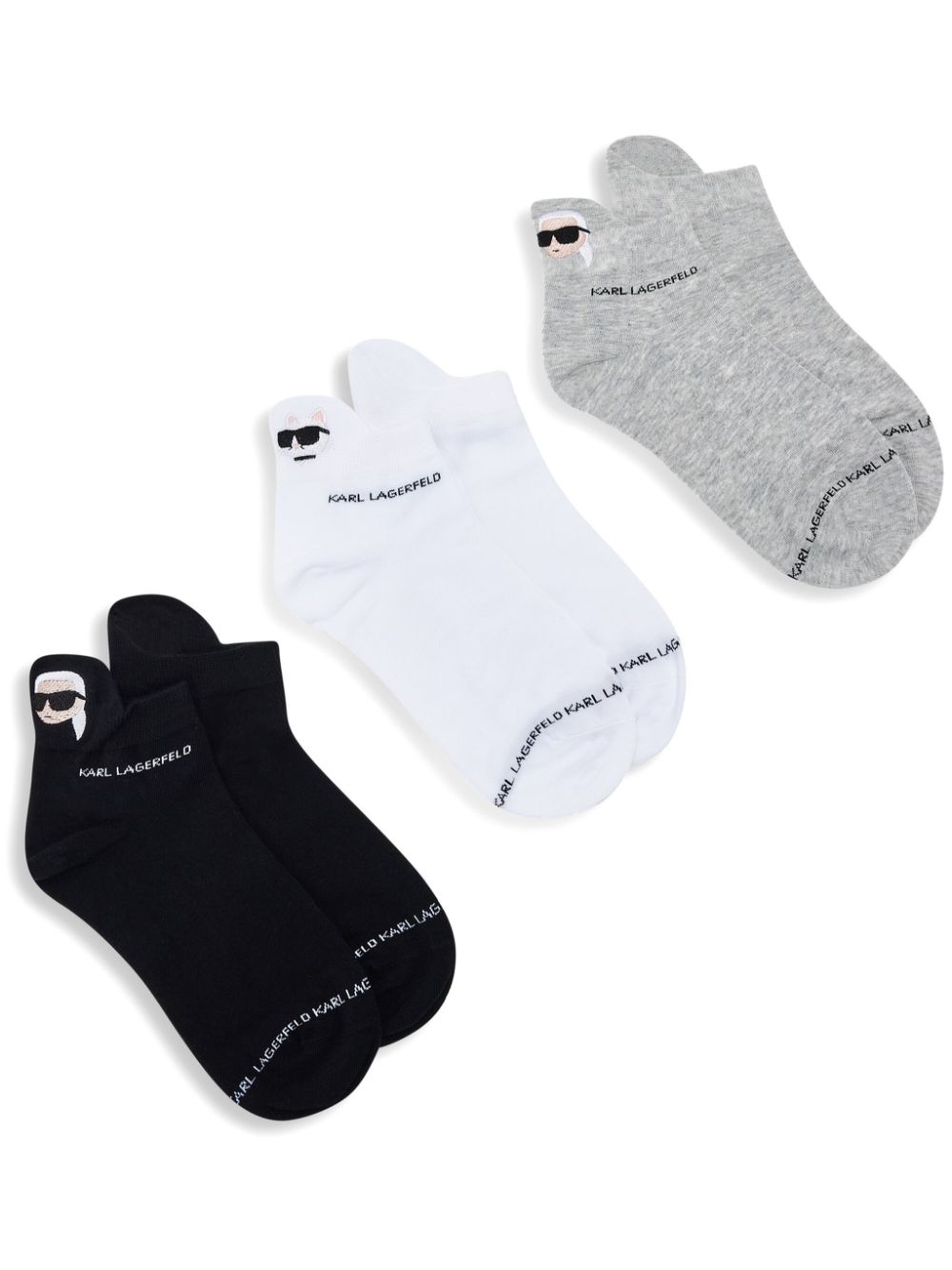 Karl Lagerfeld K/Ikonik short socks (pack of 3) - Black von Karl Lagerfeld