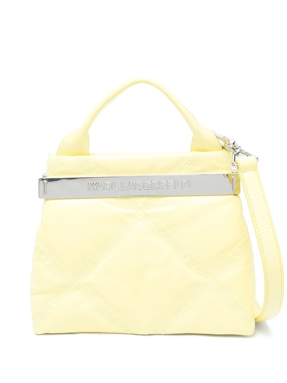 Karl Lagerfeld K/Kross quilted top-handle bag - Yellow von Karl Lagerfeld