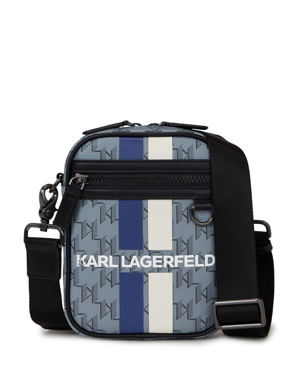 Karl Lagerfeld K/Monogram messenger bag - Grey von Karl Lagerfeld