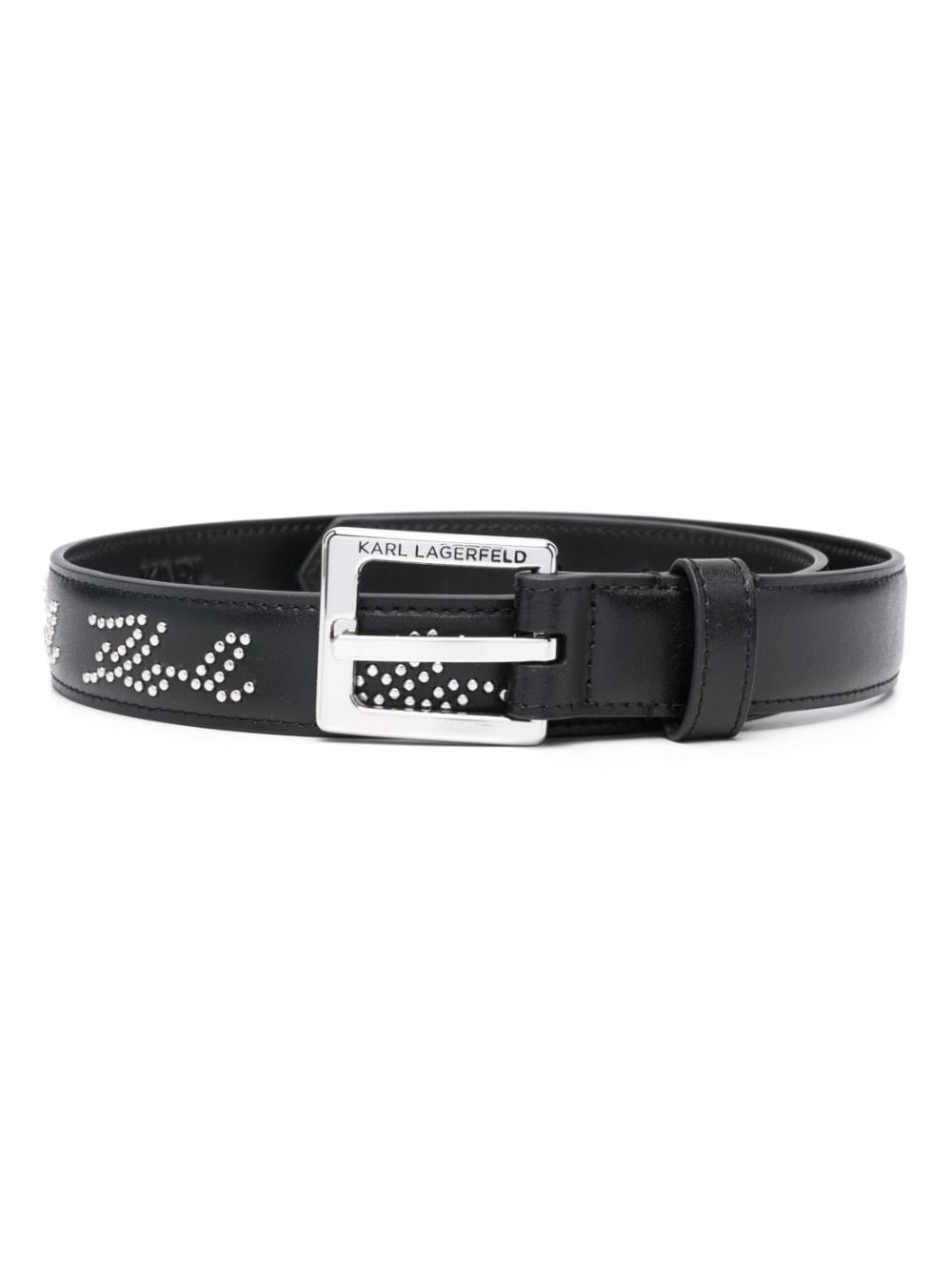 Karl Lagerfeld K/Signature Rocky leather belt - Black von Karl Lagerfeld