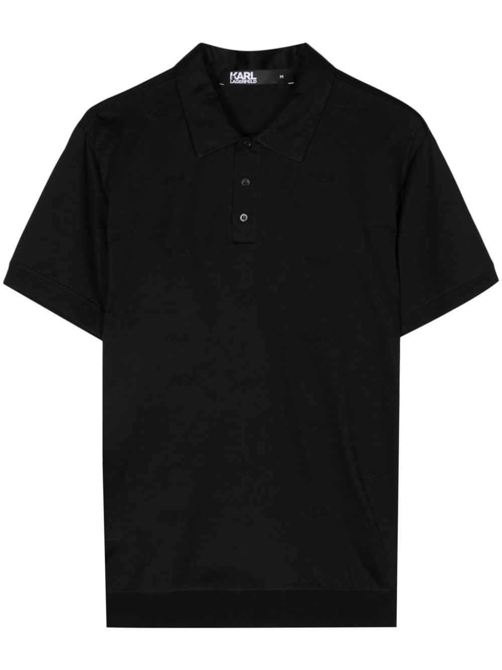 Karl Lagerfeld K/Signature cotton polo shirt - Black von Karl Lagerfeld