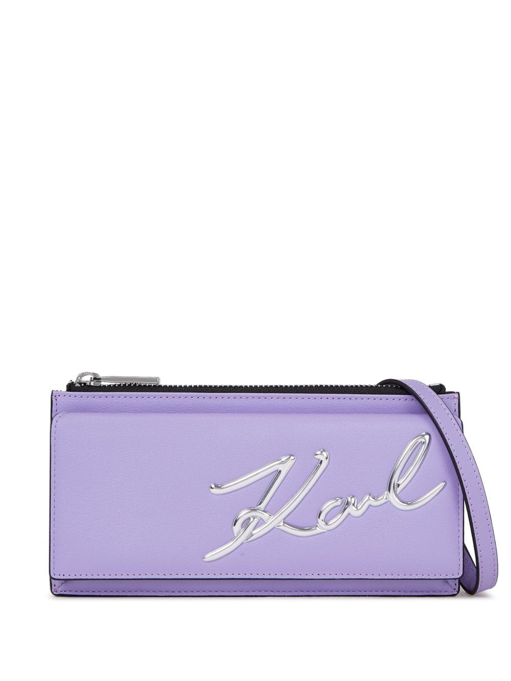 Karl Lagerfeld Signature clutch bag - Purple von Karl Lagerfeld