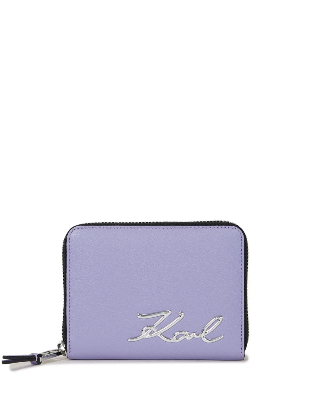 Karl Lagerfeld Signature zip-around wallet - Purple von Karl Lagerfeld